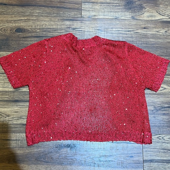 Rue 21 Sparkly Cropped Cardigan Size Xl - Picture 2 of 9